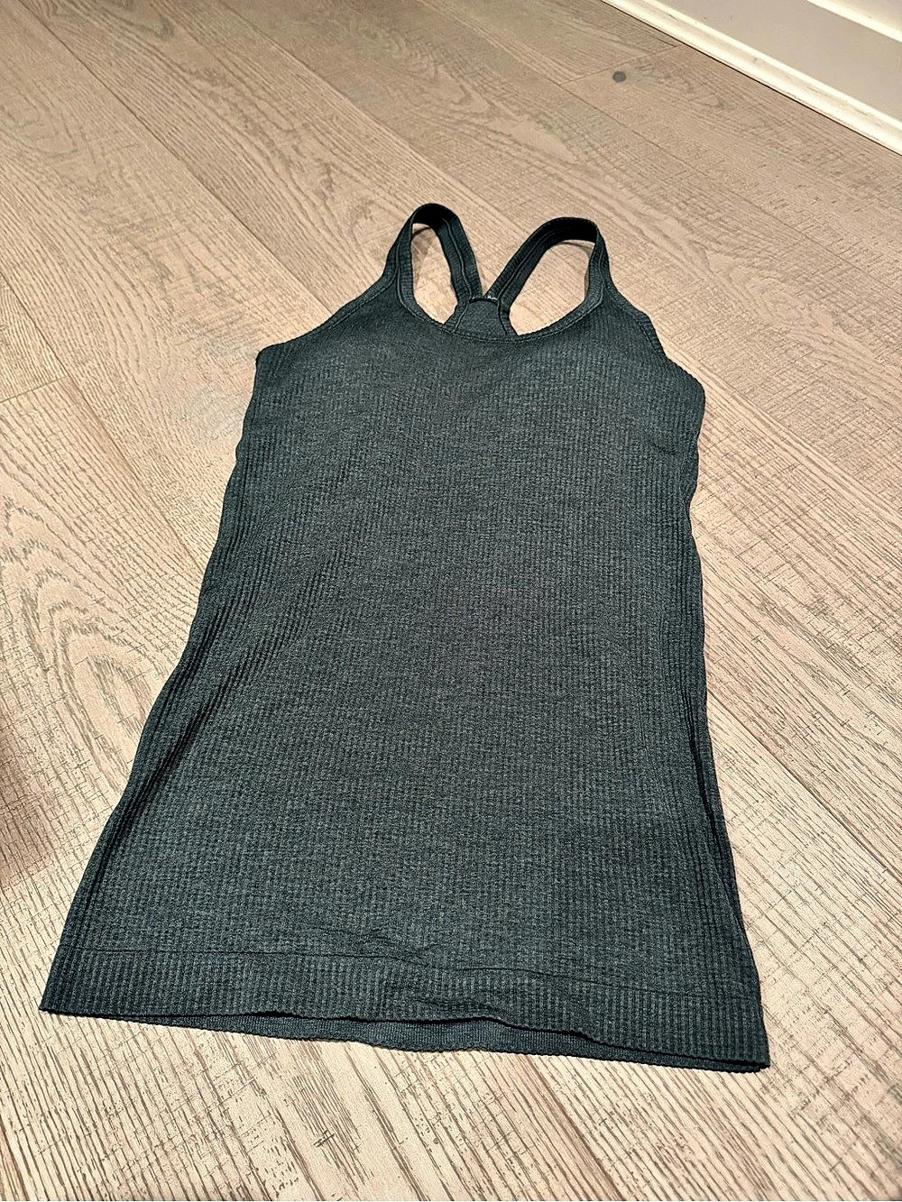 lululemon Ribbed Nulu Racerback Yoga Tank Top Gray